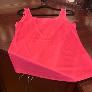 Stretchy pink tank top